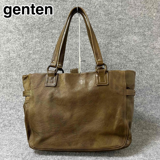 22S299 genten ゲンテン ハンドバッグ オールレザー 本革 - www