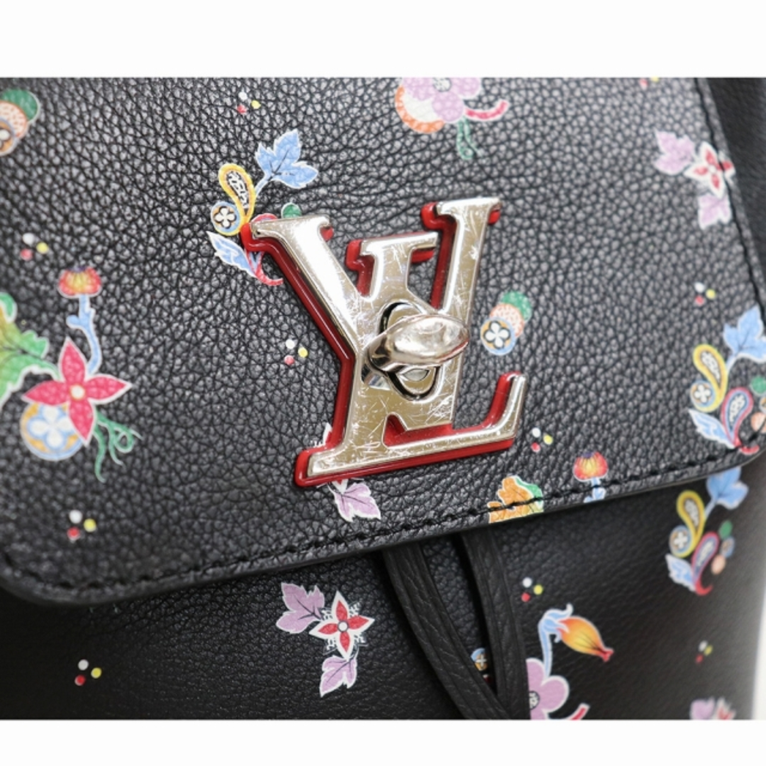 LOUIS VUITTON ルイ ヴィトン ロックミー バックパック ミニ フローラル プリント ノワール 花柄 リュック 8187