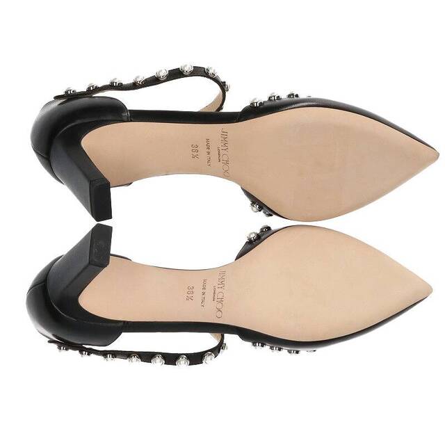 JIMMY CHOO ジミーチュウ　LEEMA FLAT 37.5 黒