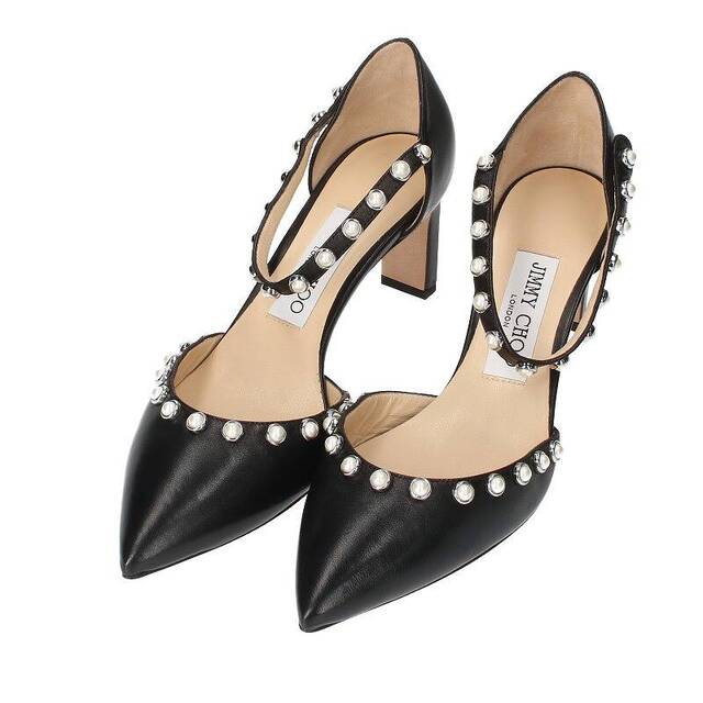 JIMMY CHOO(ジミーチュウ)のジミーチュウ LEEMA 65 パールヒールパンプス レディース 36.5 レディースの靴/シューズ(ハイヒール/パンプス)の商品写真