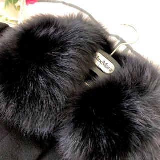 極美品‼️【23区】カシミヤ100% フォックスファー付き2waコートブラック黒
