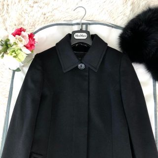 極美品‼️【23区】カシミヤ100% フォックスファー付き2waコートブラック黒