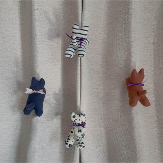 4匹ハンドメイド 猫クリップ (その他)