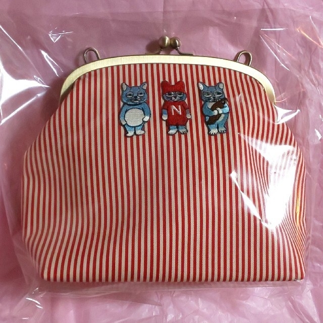 がまぐちbag ニャンコとおそろい ヒグチ先生直筆イラストとサイン入り