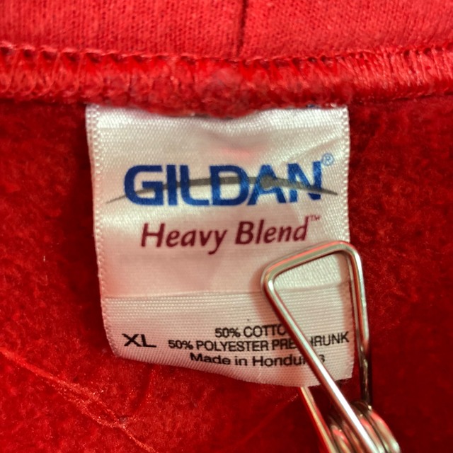 GILDAN(ギルタン)のハイスクール ブラスバンド オーバーサイズ パーカー レッド アメリカUS古着 メンズのトップス(パーカー)の商品写真