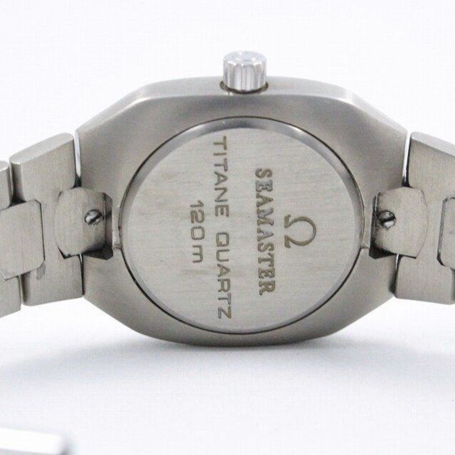 オメガ シーマスター ポラリス パラジウム×チタン クォーツ レディース 腕時計 グレー文字盤 純正ベルト
