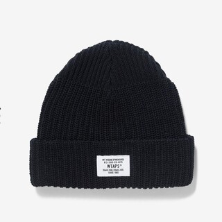 ダブルタップス(W)taps)のWtaps beanie 03 22aw black 新品未使用(ニット帽/ビーニー)