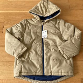 ジョルダーノ(GIORDANO)の【新品タグ付】GIORDANO　パデッドフードジャケット　ベージュ　130cm(ジャケット/上着)