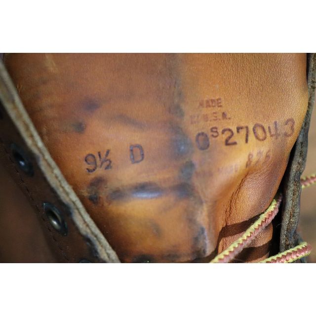 REDWING(レッドウィング)の【希少】レッドウィング　875　27.5cm　US9.5D　縦羽タグ　茶　550 メンズの靴/シューズ(ブーツ)の商品写真