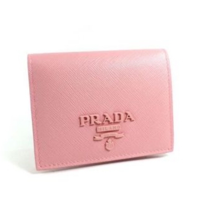 PRADA(プラダ)のPRADA 二つ折り財布 サフィアーノ PETALO ピンク レディースのファッション小物(財布)の商品写真