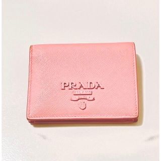 プラダ(PRADA)のPRADA 二つ折り財布 サフィアーノ PETALO ピンク(財布)