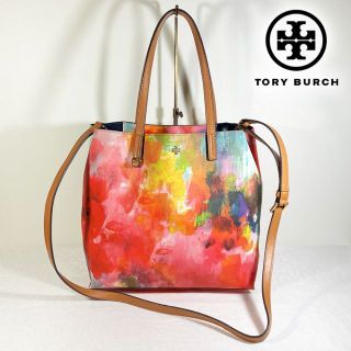 トリーバーチ(Tory Burch)のトリーバーチ 水彩画 総柄 ケリントン 2way ショルダーバッグ トートバッグ(ショルダーバッグ)