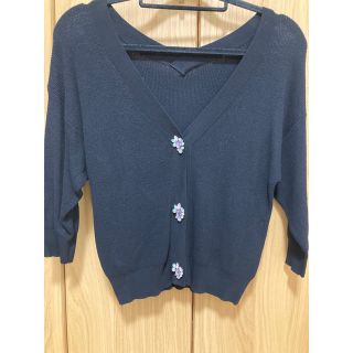 ザラ(ZARA)のビジューボタン　カーディガン(カーディガン)