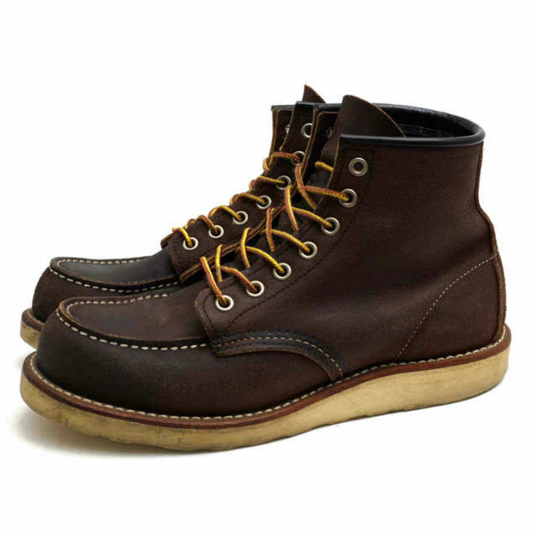 レッドウィング／RED WING ワークブーツ シューズ 靴 メンズ 男性 男性用スエード スウェード レザー 革 本革 ダークブラウン 茶 ブラウン  8878 6inch CLASSIC MOC TOE トラクショントレッドソール モックトゥ グッドイヤーウェルト製法