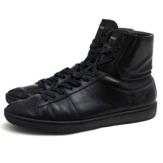 SAINT LAURENT PARIS サンローランパリ SMITH SNEAKER ハイカットレザースニーカー ホワイト/ブラック 686093