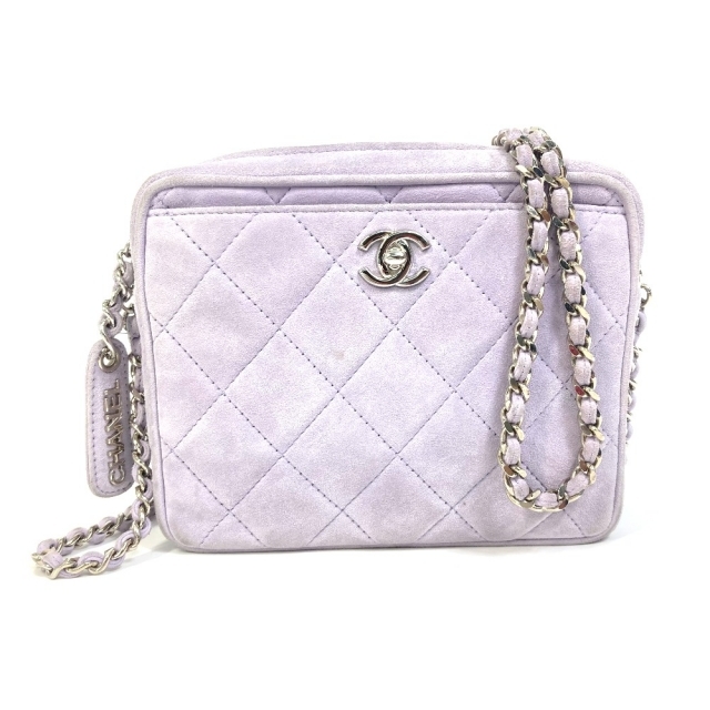 CHANEL(シャネル)のシャネル CHANEL ミニマトラッセ CC ココマーク 斜め掛け チェーンバッグ ショルダーバッグ スエード パープル レディースのバッグ(ショルダーバッグ)の商品写真