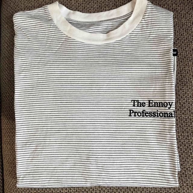 Ennoy ボーダーロンT ブラウンSサイズ Tシャツ/カットソー(七分/長袖) 純正新作