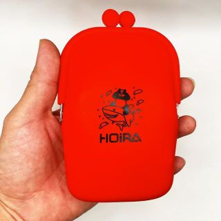 HOIRA シリコン製がまぐち小物入れ パンダ　サメ　動物オリジナル レッド(その他)