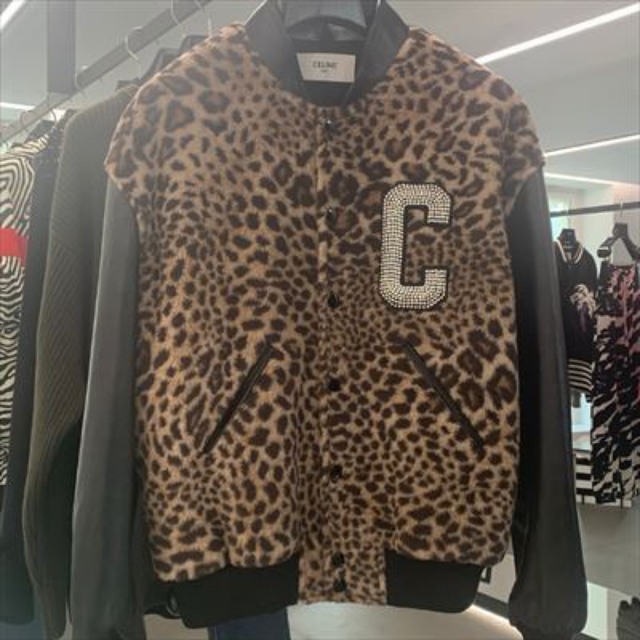 CELINE ★TEDDY JACKET IN LEOPARD-PRINT