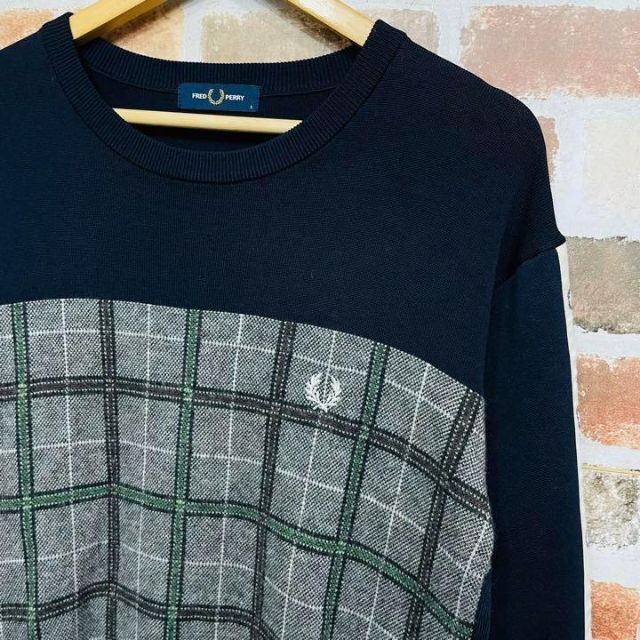 FRED PERRY - 極美品✨フレッドペリー FRED PERRY ニット ネイビー 紺
