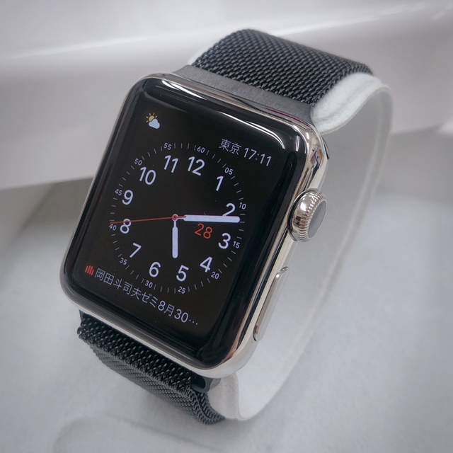 アップルウォッチ ブラックステンレス 38mm 黒 apple watch 新品-