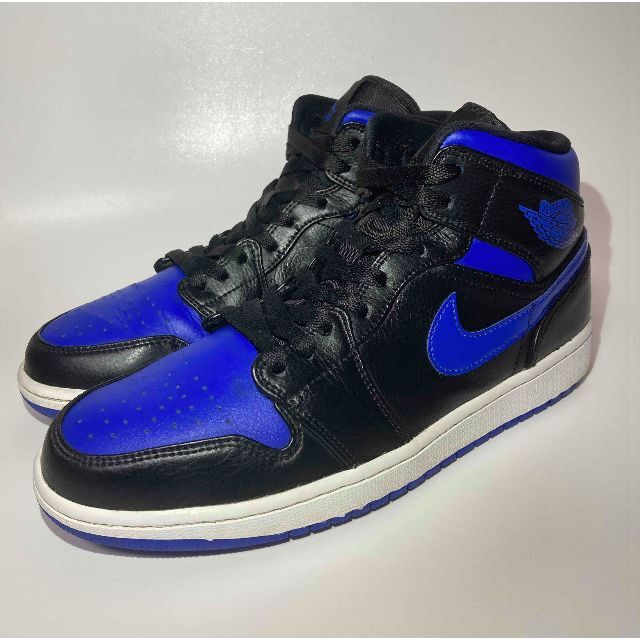 27.5cm NIKE AIR JORDAN 1 MID ブラック ブルー