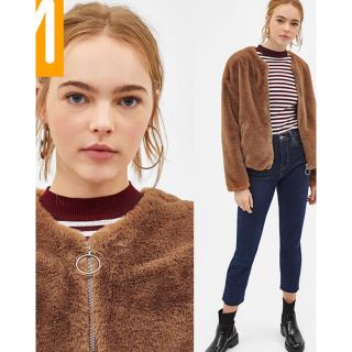 ベルシュカ(Bershka)のBershka ファージャケット L(毛皮/ファーコート)