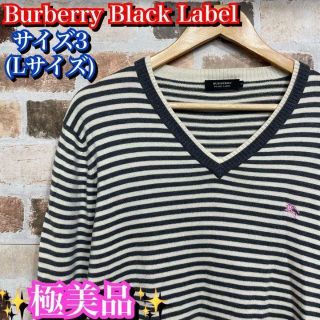 バーバリーブラックレーベル(BURBERRY BLACK LABEL)の美品✨Burberry Black label 　セーター　ボーダー　Mサイズ(ニット/セーター)