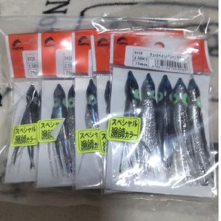 NPK タコベイト 2.5号 黒 サーモン あきあじ 25匹  太刀魚(ルアー用品)