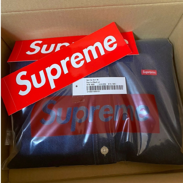 Supreme small box shirt denim M 新品