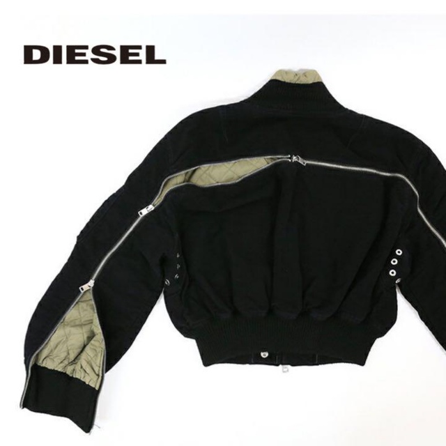 DIESEL 白　暖かアウター　カジュアルジャケット　M レディース