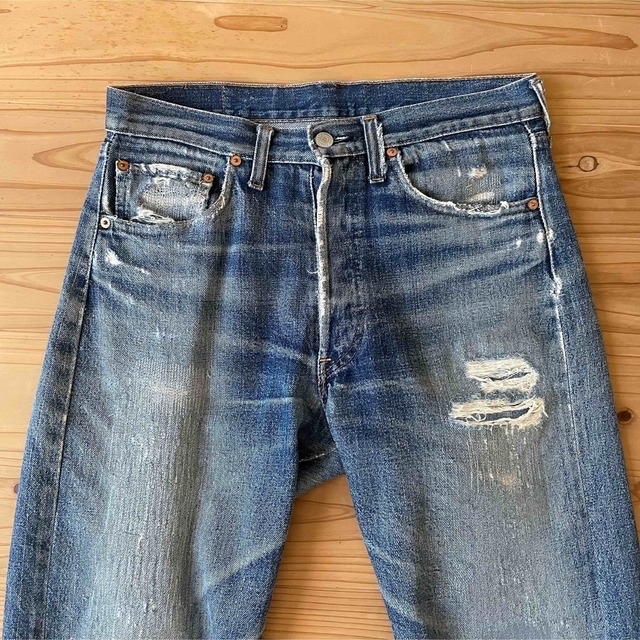 Levi's(リーバイス)の70's Levi's 501 66前期 デニムパンツ リペア 実寸30×28位 メンズのパンツ(デニム/ジーンズ)の商品写真