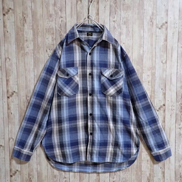 美品 ほぼ 未使用 未着用 Lee リー チェック ワークシャツ XL ゆるダボ 1