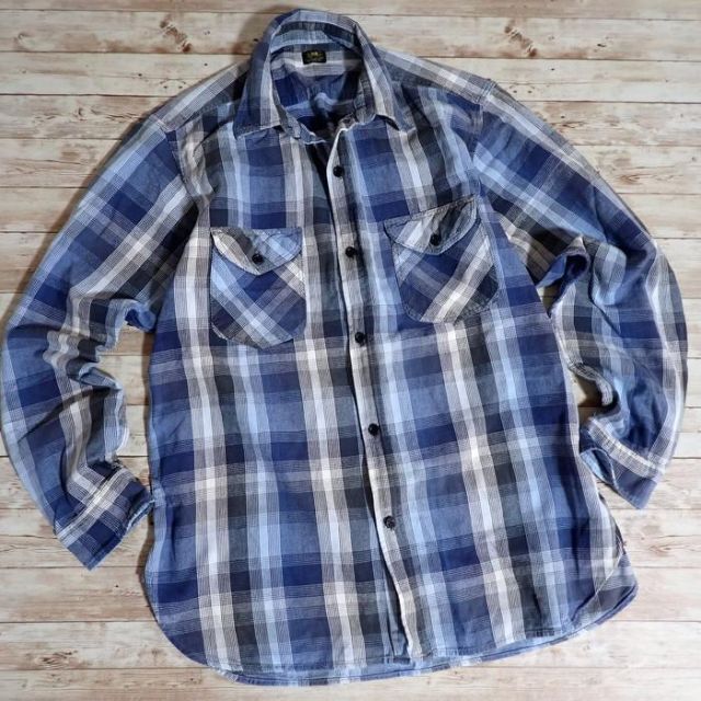 美品 ほぼ 未使用 未着用 Lee リー チェック ワークシャツ XL ゆるダボ 4