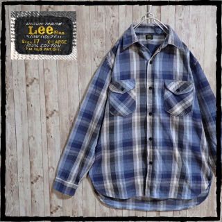 美品 ほぼ 未使用 未着用 Lee リー チェック ワークシャツ XL ゆるダボ