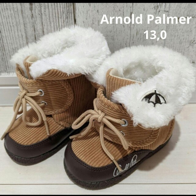 Arnold Palmer(アーノルドパーマー)の13,0  アーノルドパーマー  ムートン  ボア  コーデュロイ ベージュ キッズ/ベビー/マタニティのベビー靴/シューズ(~14cm)(ブーツ)の商品写真