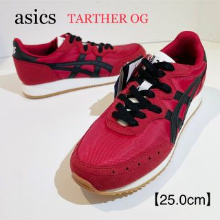 アシックス(asics)のasics/アシックス★TARTHER OG/ターサー★レッド/赤黒★新品★25(スニーカー)