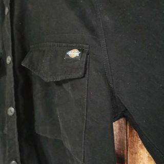 Dickies ワークシャツジャケット M L レイヤード風 フード