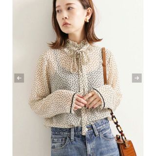 イエナ(IENA)の¥19,800 IENA LA BOUCLE 楊柳ボウタイブラウス✳︎(シャツ/ブラウス(長袖/七分))