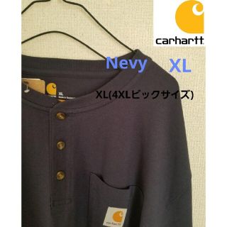 カーハート(carhartt)のCarhartt カーハート K128 ヘンリーネックロンT XL(4XLネイビ(Tシャツ/カットソー(七分/長袖))