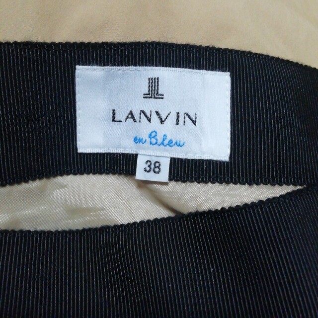 LANVIN en Bleu(ランバンオンブルー)のランバンオンブルー　チェックアシンメトリースカート　38 レディースのスカート(ひざ丈スカート)の商品写真