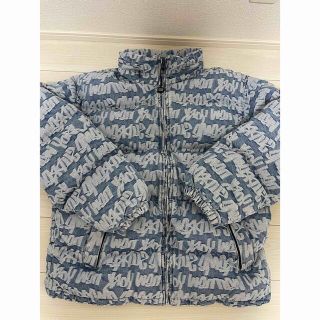 シュプリーム(Supreme)のsupreme Fat Tip Jacquard Denim Puffer L(ダウンジャケット)