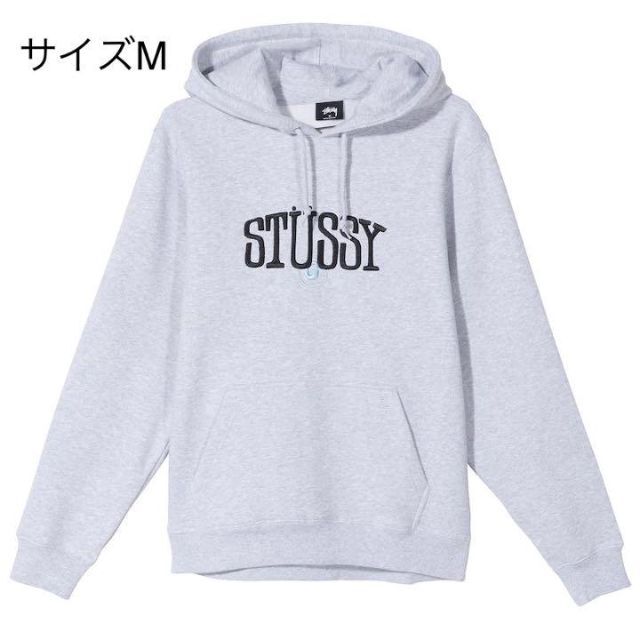 STUSSY(ステューシー)の【新品】stussy スウェットパーカー　サイズM グレー メンズのトップス(パーカー)の商品写真