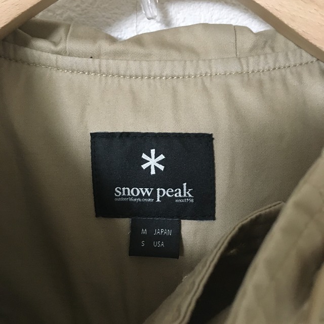 snow peak ベンタイル オーバーコート Mサイズ フード ビッグポケット