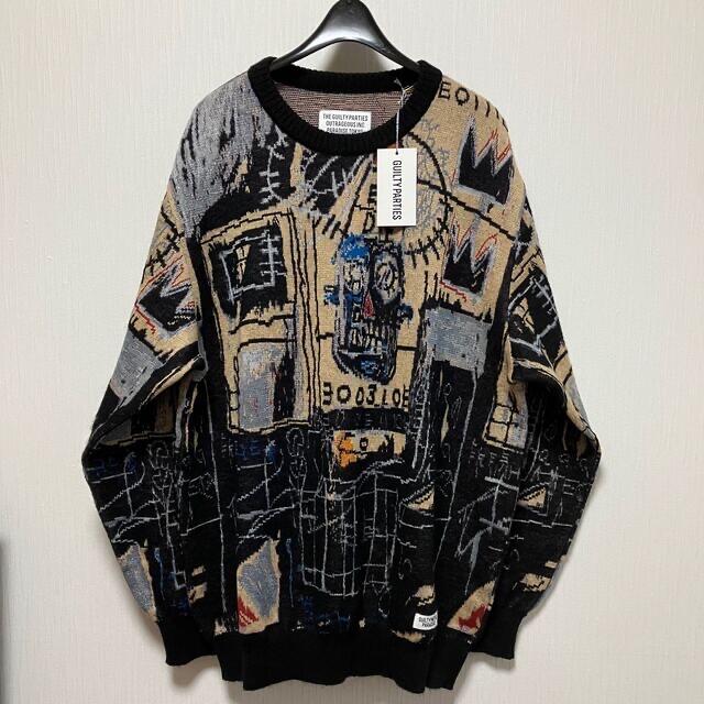 WACKO MARIA(ワコマリア)の【WACKOMARIA】BASQUIAT KNITSWEAT／新品タグ付／送料込 メンズのトップス(ニット/セーター)の商品写真