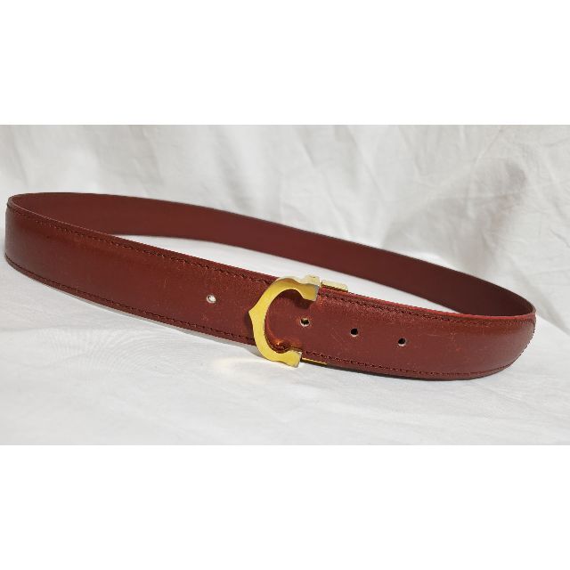 Cartier - 正規 希少 カルティエ サントス×Cロゴ レザーベルト赤 Cartier - 正規 希少 カルティエ サントス×Cロゴ レザーベルト赤