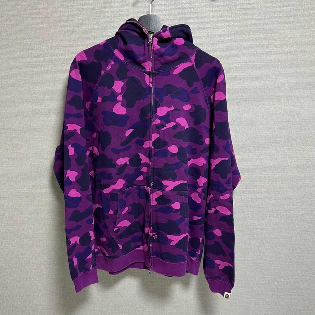 BAPE パーカー カモフラ パープル 紫 エイプ カモ