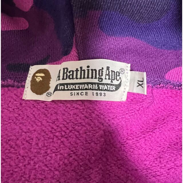 BAPE パーカー カモフラ パープル 紫 エイプ カモ 2