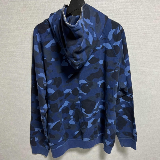 BAPE パーカー カモフラ ブルー ネイビー 青 エイプ カモ