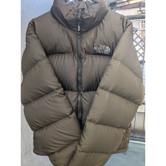 入手困難 THE NORTH FACE センターロゴ ヌプシ ダウン カーキ